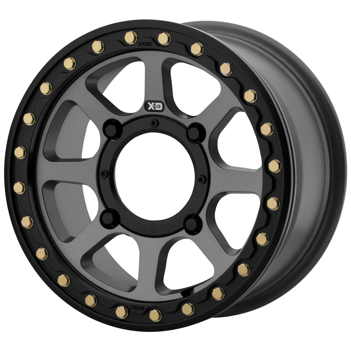 Satin Gray Beadlock Wheel 14x7 H2478