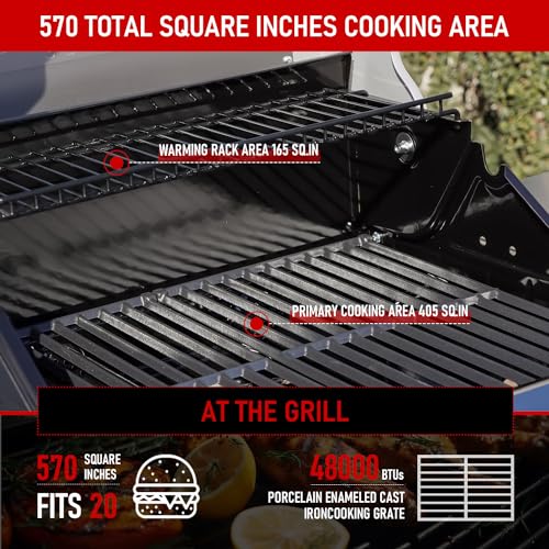 Stainless Steel 3 Burner Propane Gas Grill with Side Burner S30788