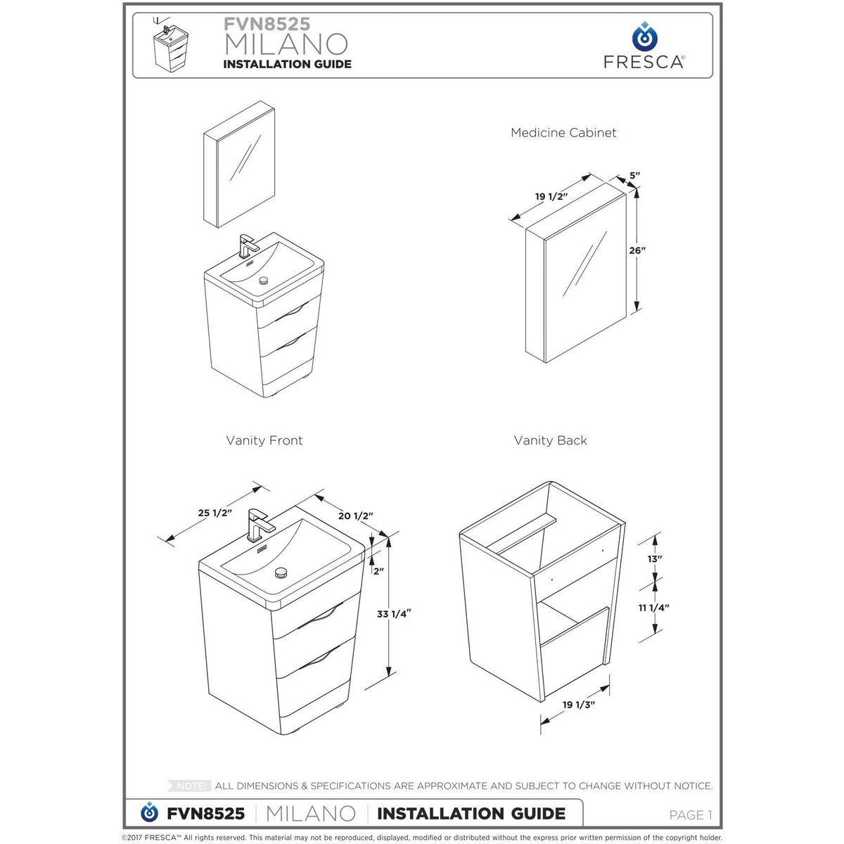 White Oak Bathroom Cabinet Z8456