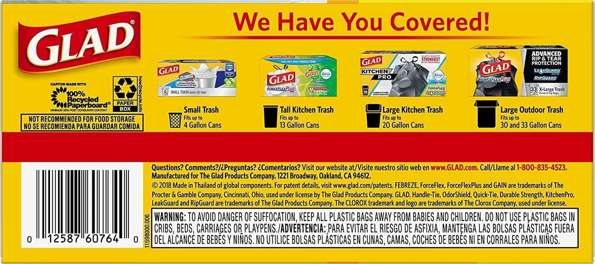 Tall Kitchen Trash Bags 13 Gallon White 50 Count Pack of 2 K490447