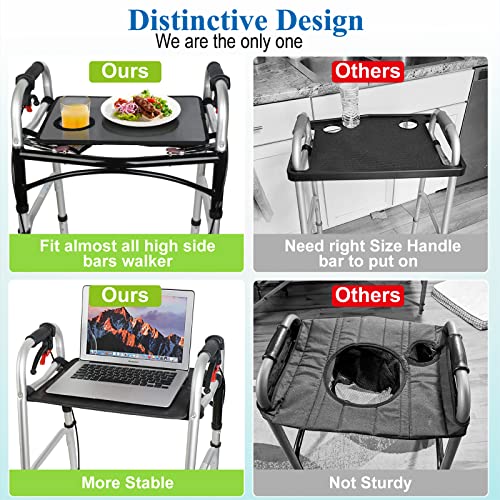 Black Walker Tray with Mesh Pockets and Cup Holder L288