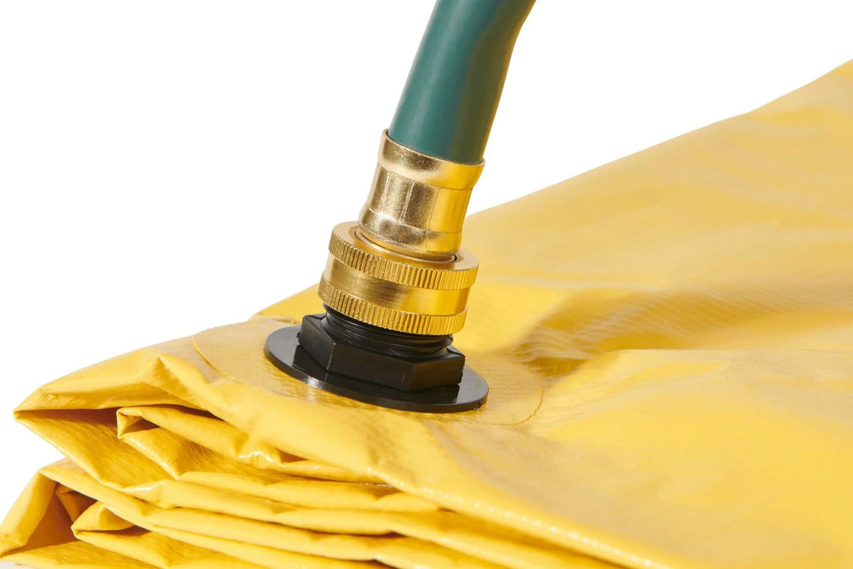 (2 Pack) 5' x 5' Heavy Duty Drain Tarp Yellow M934