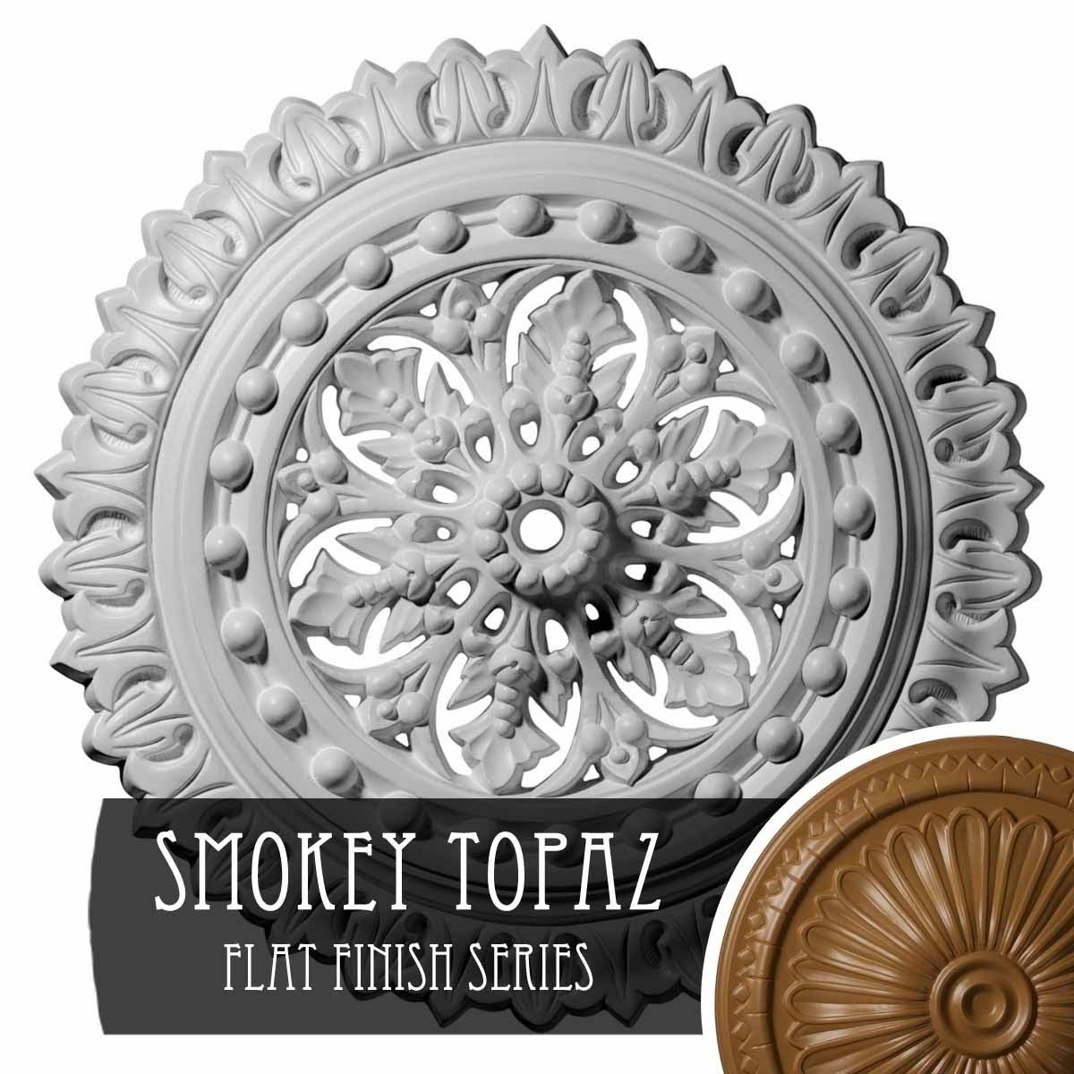 Ceiling Medallion, Hand-Painted Smokey Topaz F808452