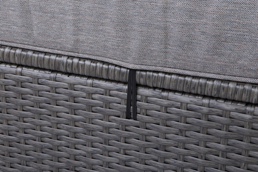 Grey Outdoor Patio Sectional Loveseat U664426
