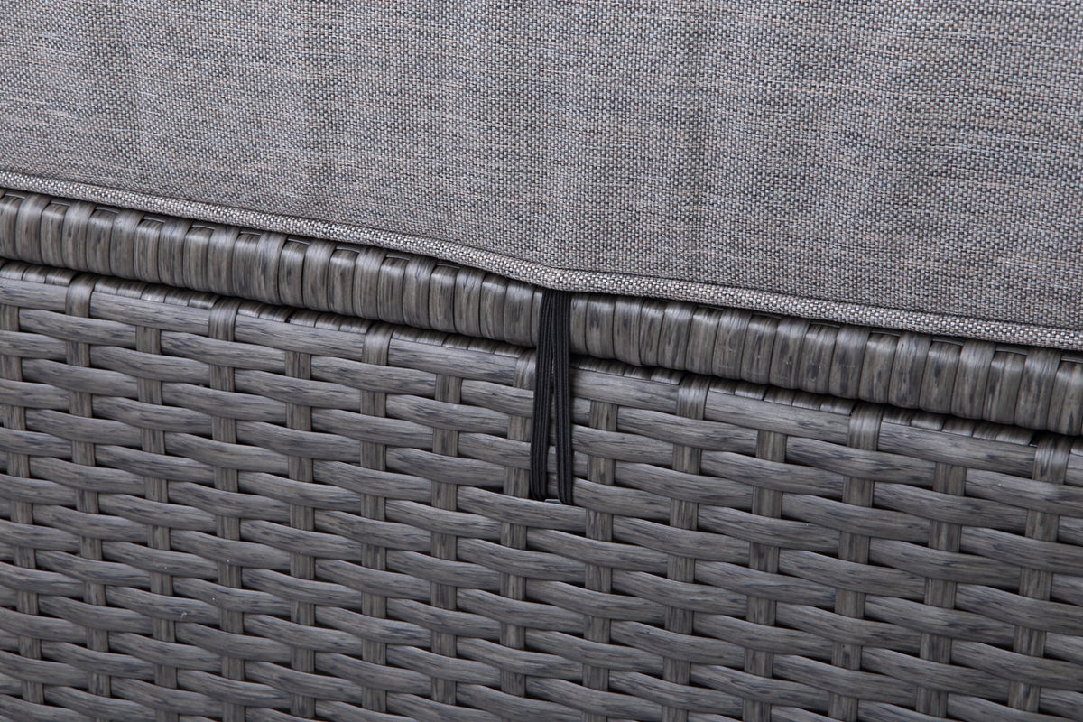 Grey Outdoor Patio Sectional Loveseat U664426
