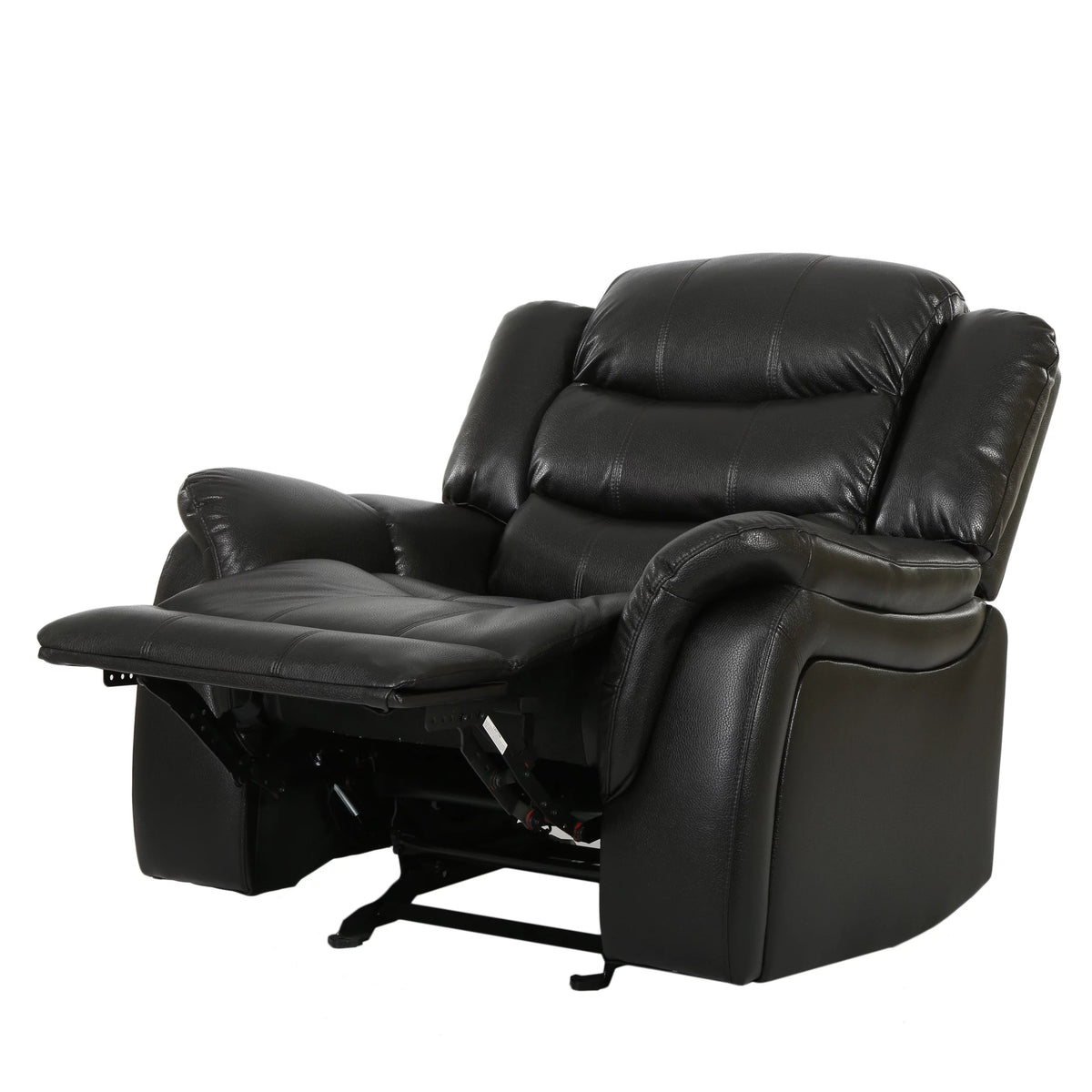 Black Faux Leather Recliner Glider Chair N50928
