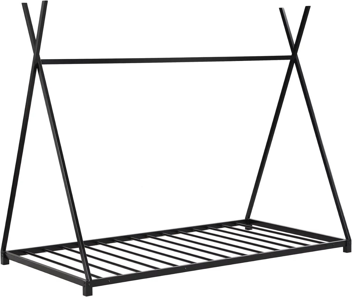 White Metal Toddler House Bed Frame L36977