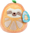 8" Orange Sloth Plush Stuffed Animal Toy Y530413