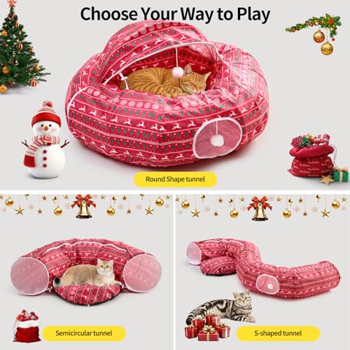 Christmas Tree Cat Tunnel Bed A578