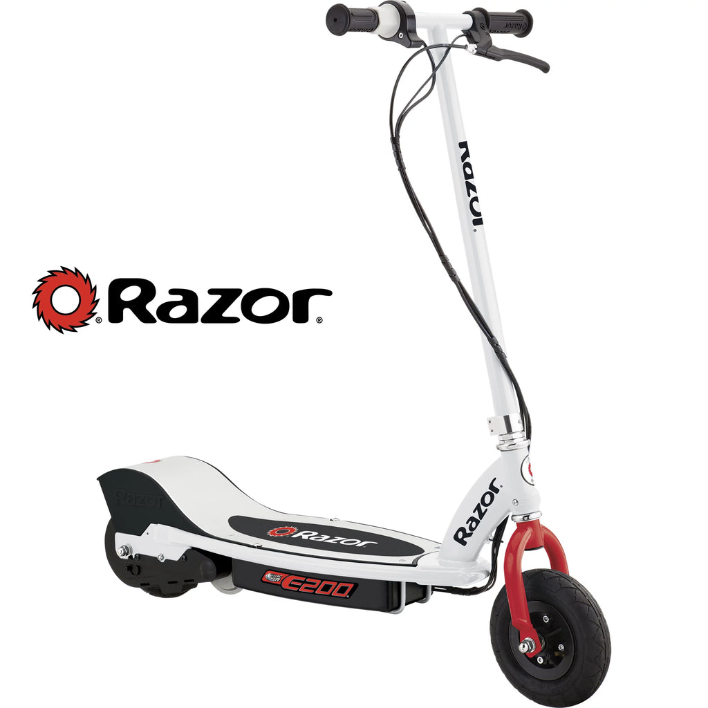 White Electric Scooter with 8 Pneumatic Front Tire I8160