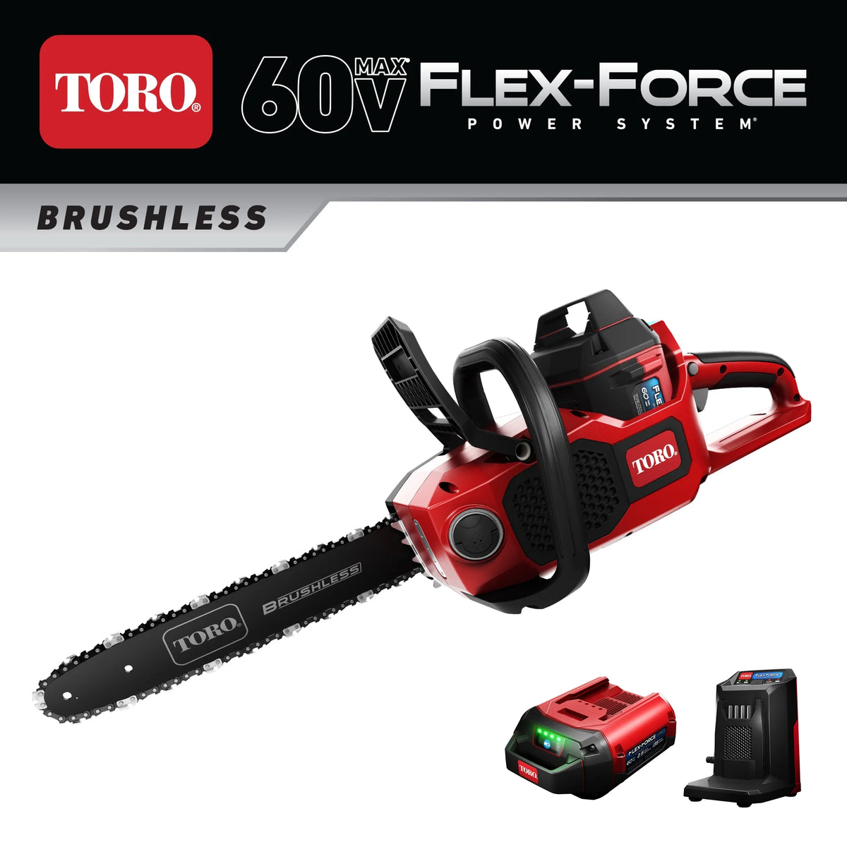 60V 16 Electric Brushless Chainsaw with Battery & Charger B84444