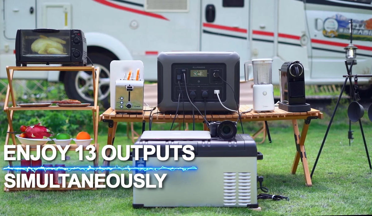 2500Watt 2016Wh LiFePO4 Portable Power Station with 4 Pack 100W Foldable Solar Panel F34229