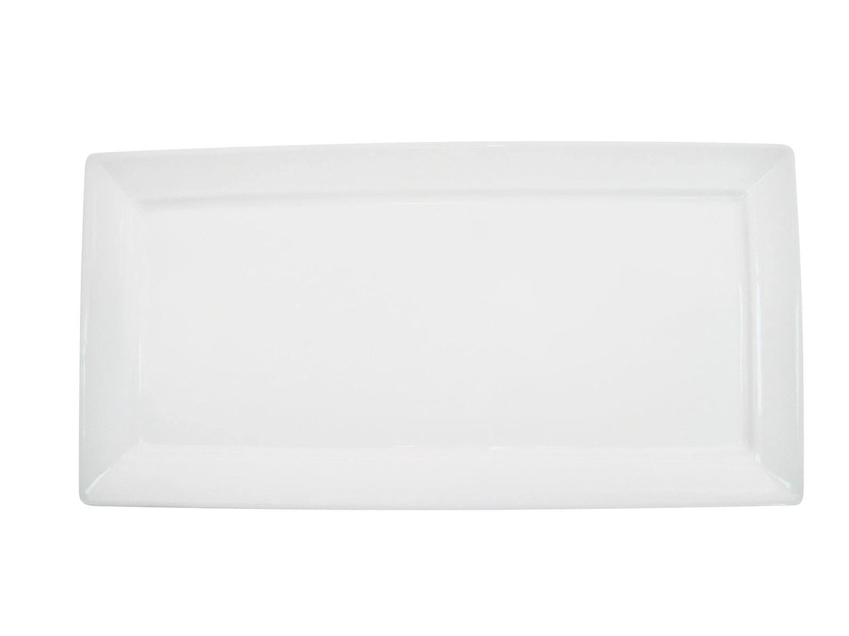 New Bone White Porcelain Rectangular Platter Box of 24 I1339