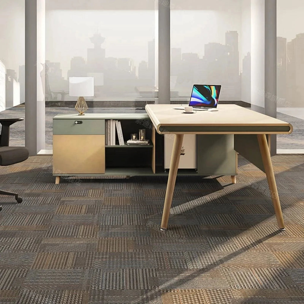 Minimalist Modern Standing Desk with Drawers D430