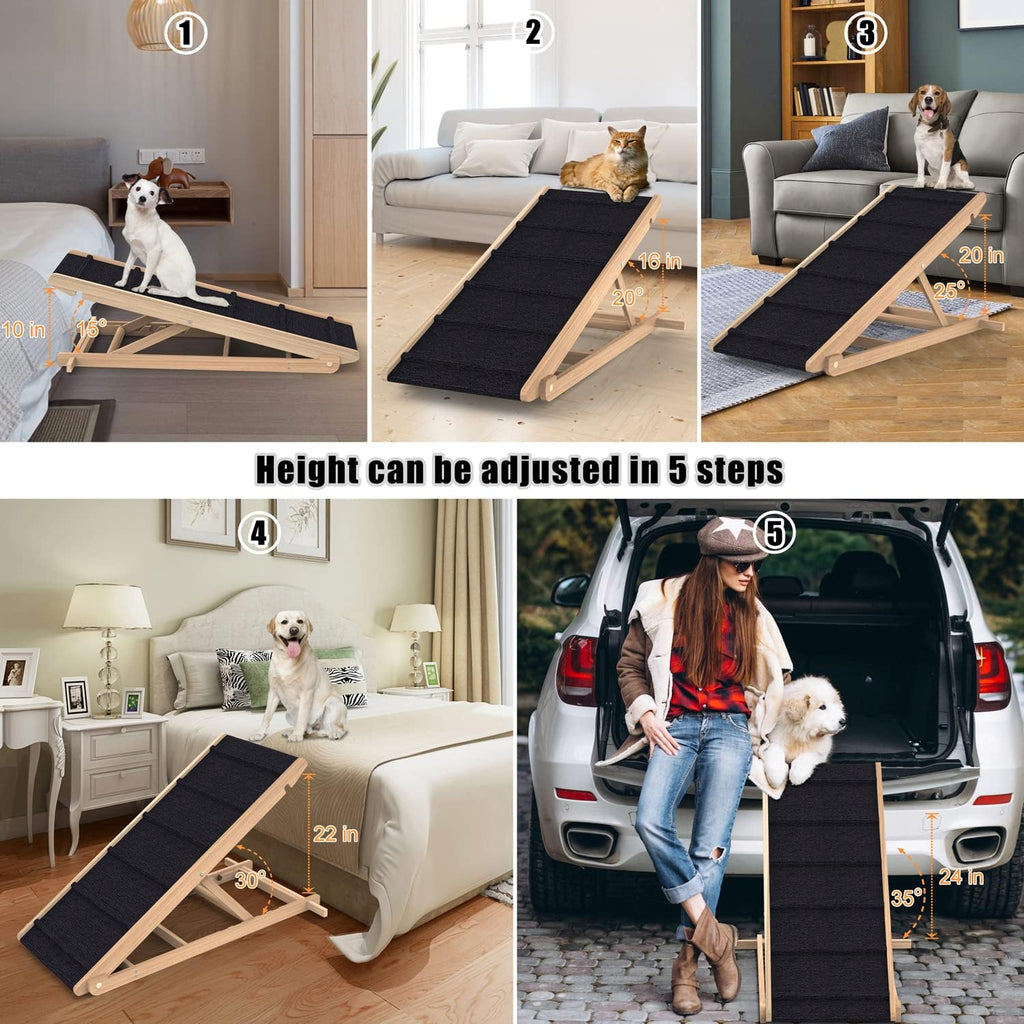 Adjustable Folding Pet Ramp with Non Slip Mat, 40" Long C87912