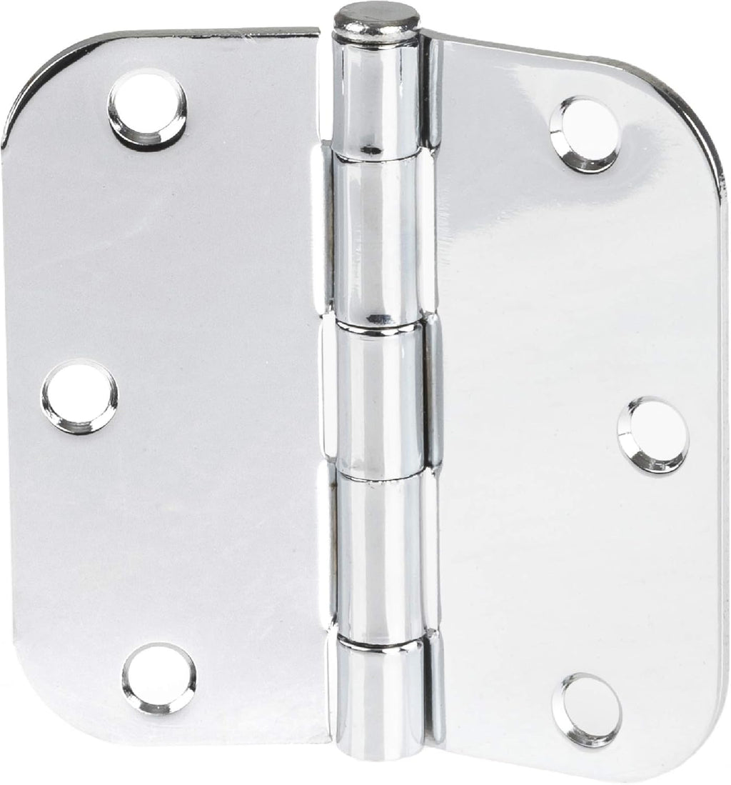 48 Pack Black Flat Interior Door Hinges 3.5 x 3.5 Inch 5/8 Radius Corners R723
