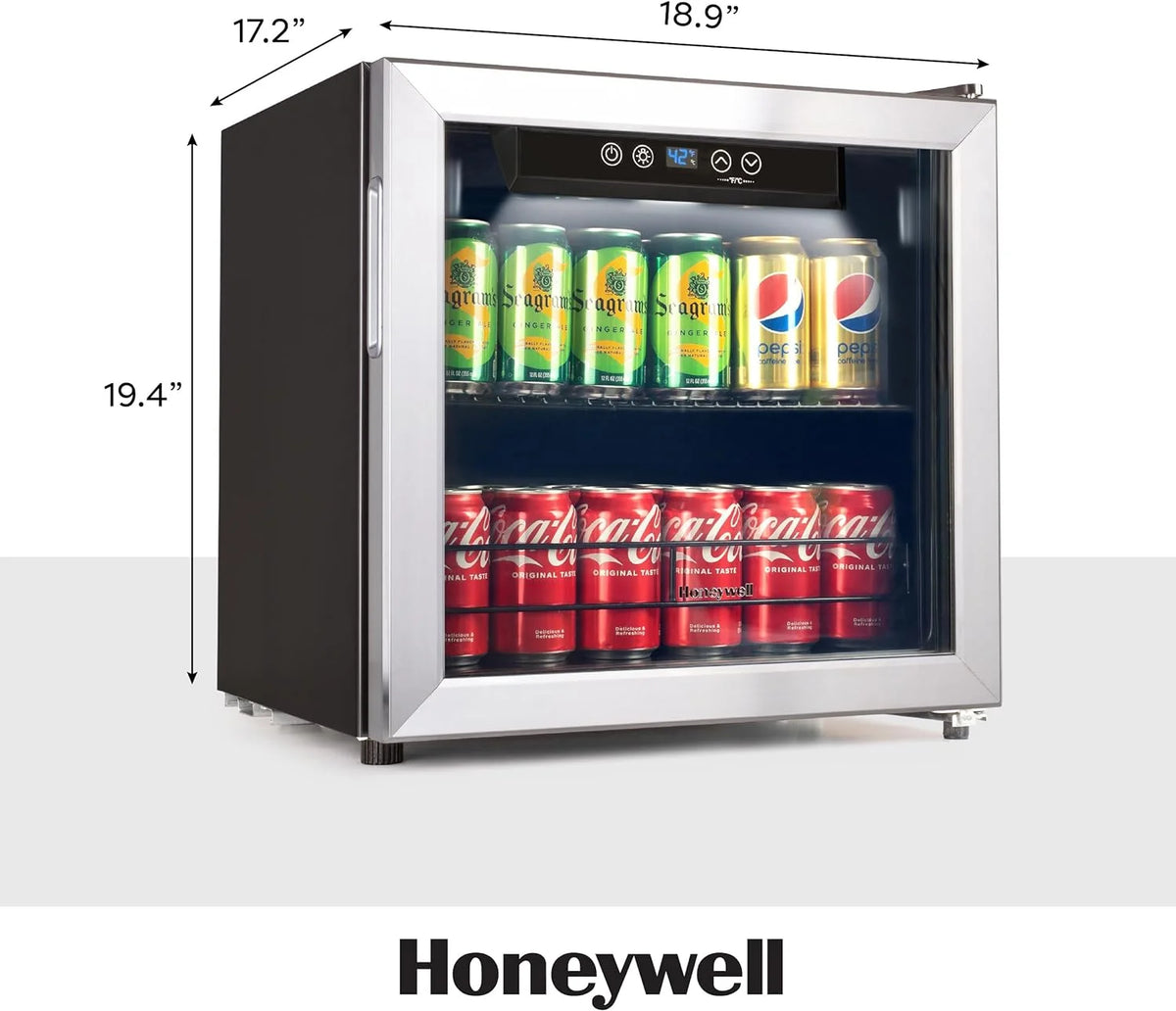 48 Can Mini Fridge with Glass Door A7543