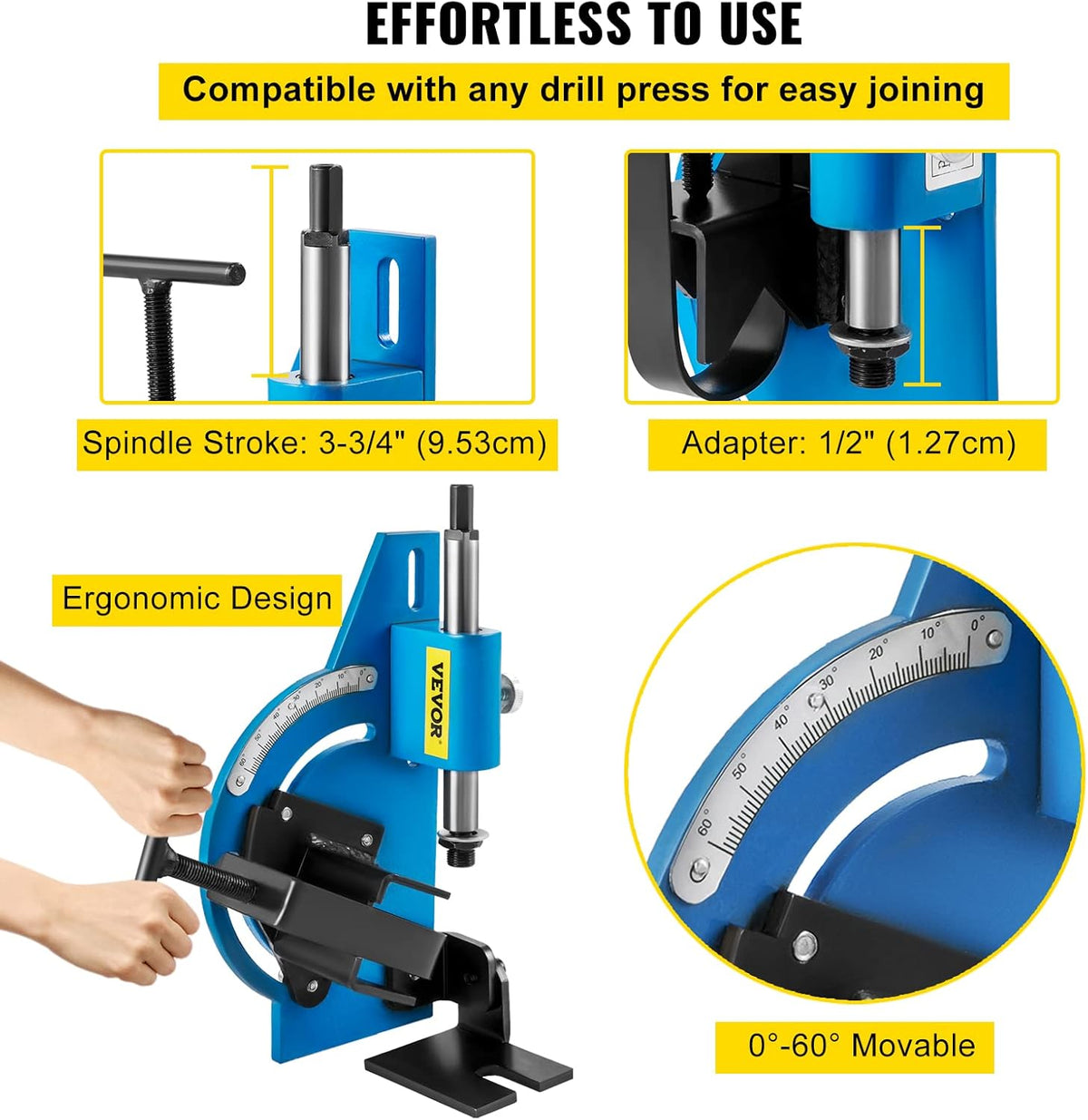 60 Degree Pipe Notcher for 2" Round Tubing H731554