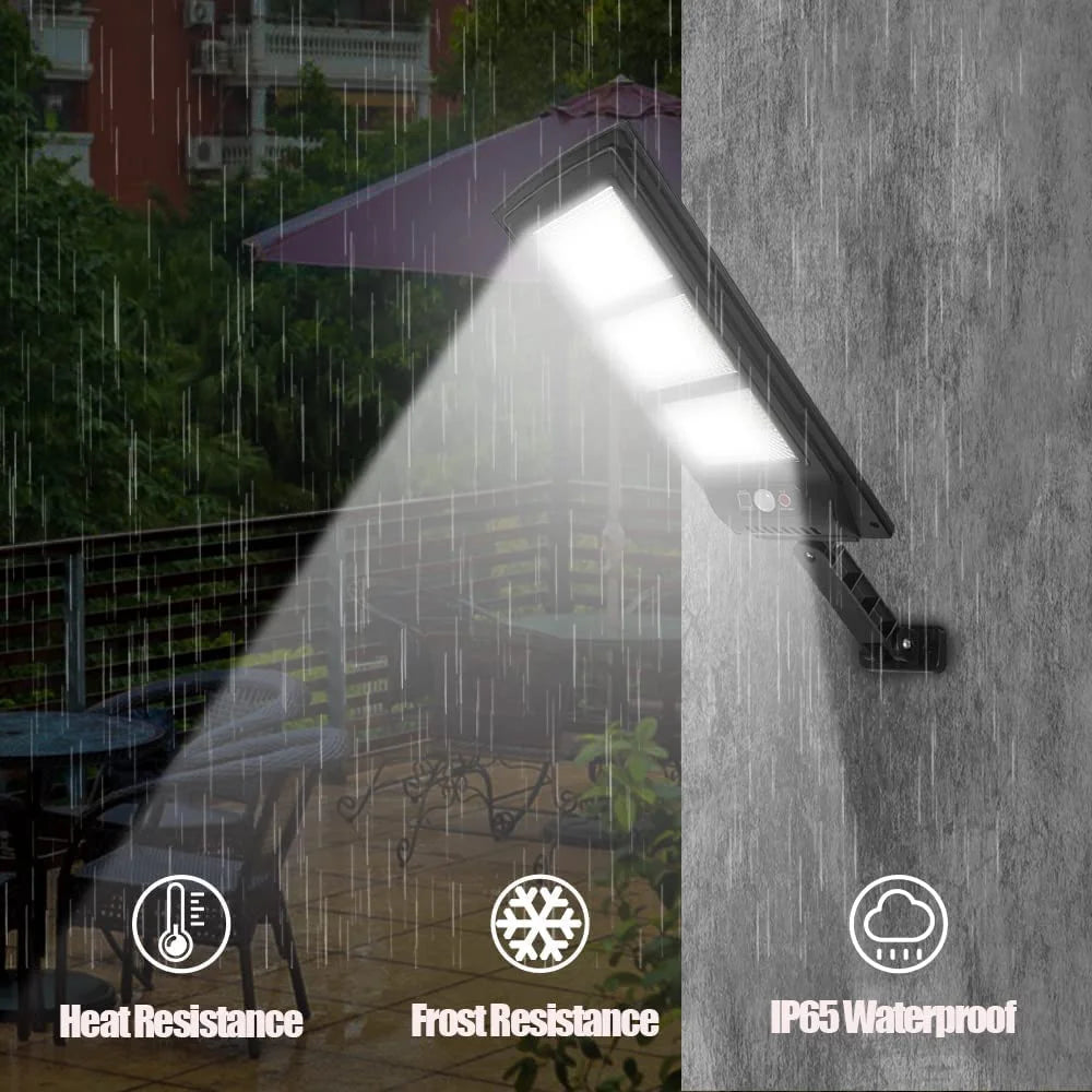 4 Pack Solar Street Lights Outdoor 180 LED Motion Sensor Flood Light with 3 Lighting Modes T3791