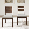 Vintage Style Wooden Dining Chair Set of 2 Brown F455