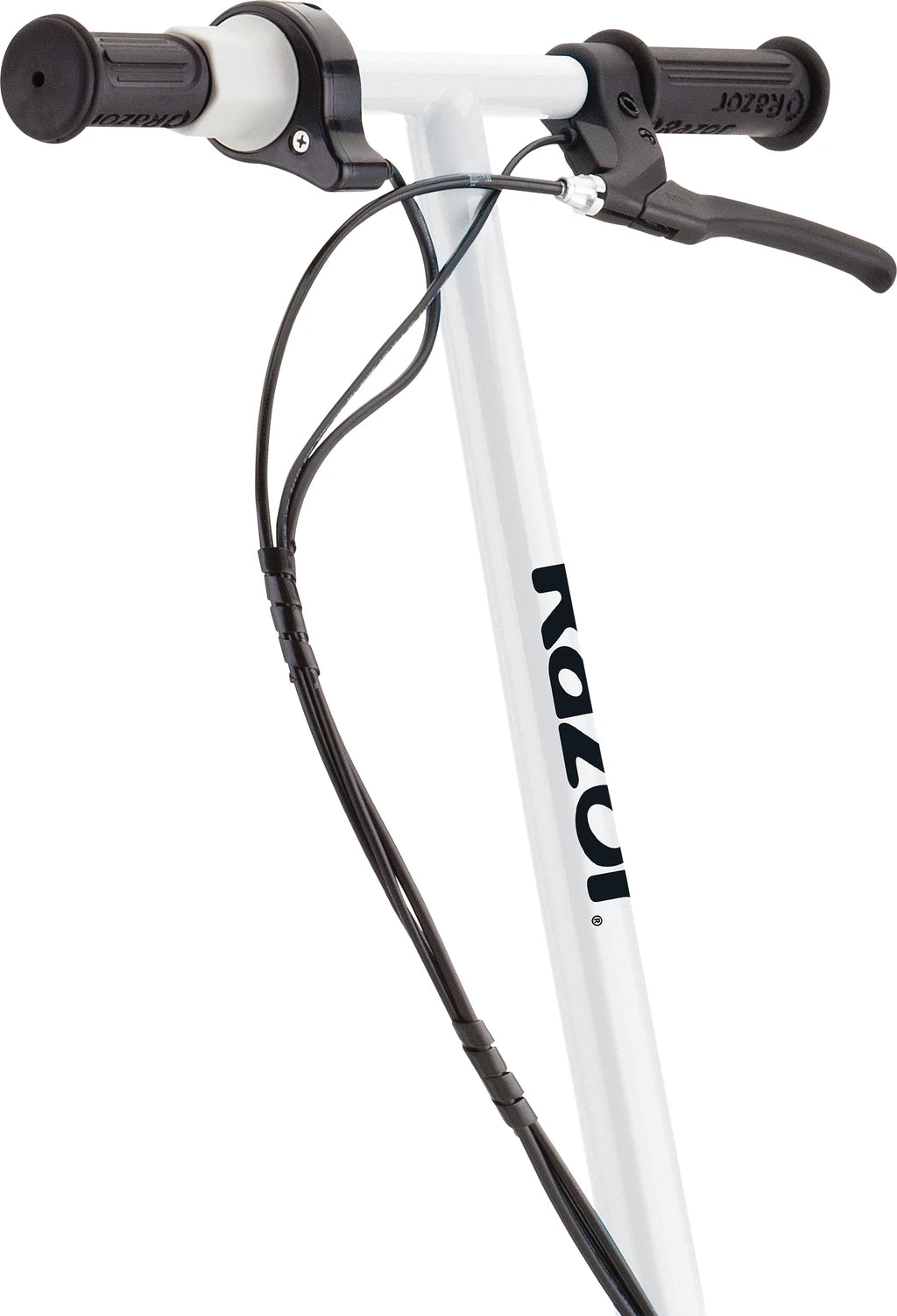 White Electric Scooter with 8 Pneumatic Front Tire I8160