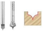 Carbide Tipped Roundover Cutting 19/64 Radius x 19/32 Dia x 1/2, Pack of 2 F516112