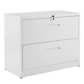 White Two Drawer Lateral File Cabinet X32369