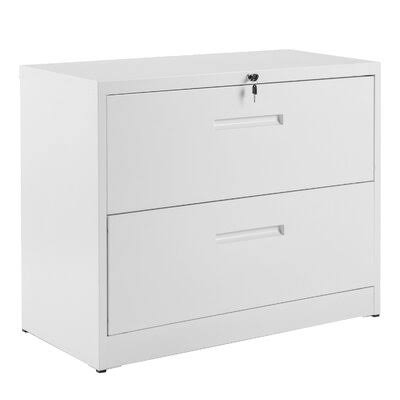 White Two Drawer Lateral File Cabinet X32369