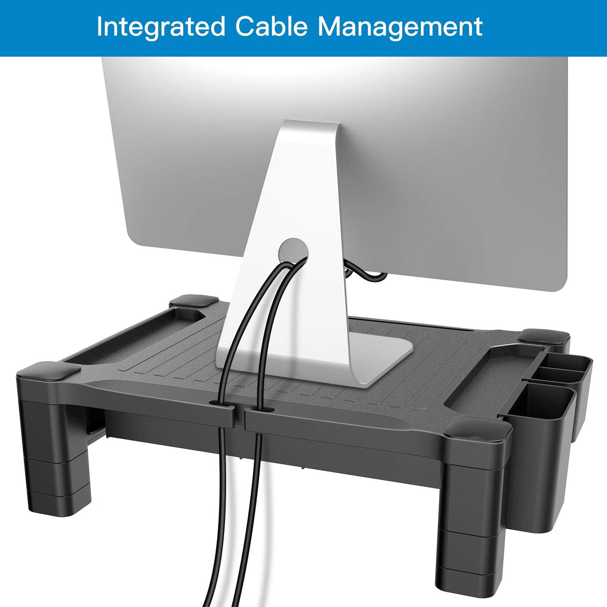 Monitor Stand with Drawer, Adjustable Computer Riser, Pack of 2 S3057