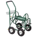 Heavy-Duty Garden Hose Reel Cart with Basket B969411