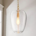 1-Light Dimmable Glass Farmhouse Pendant M3245