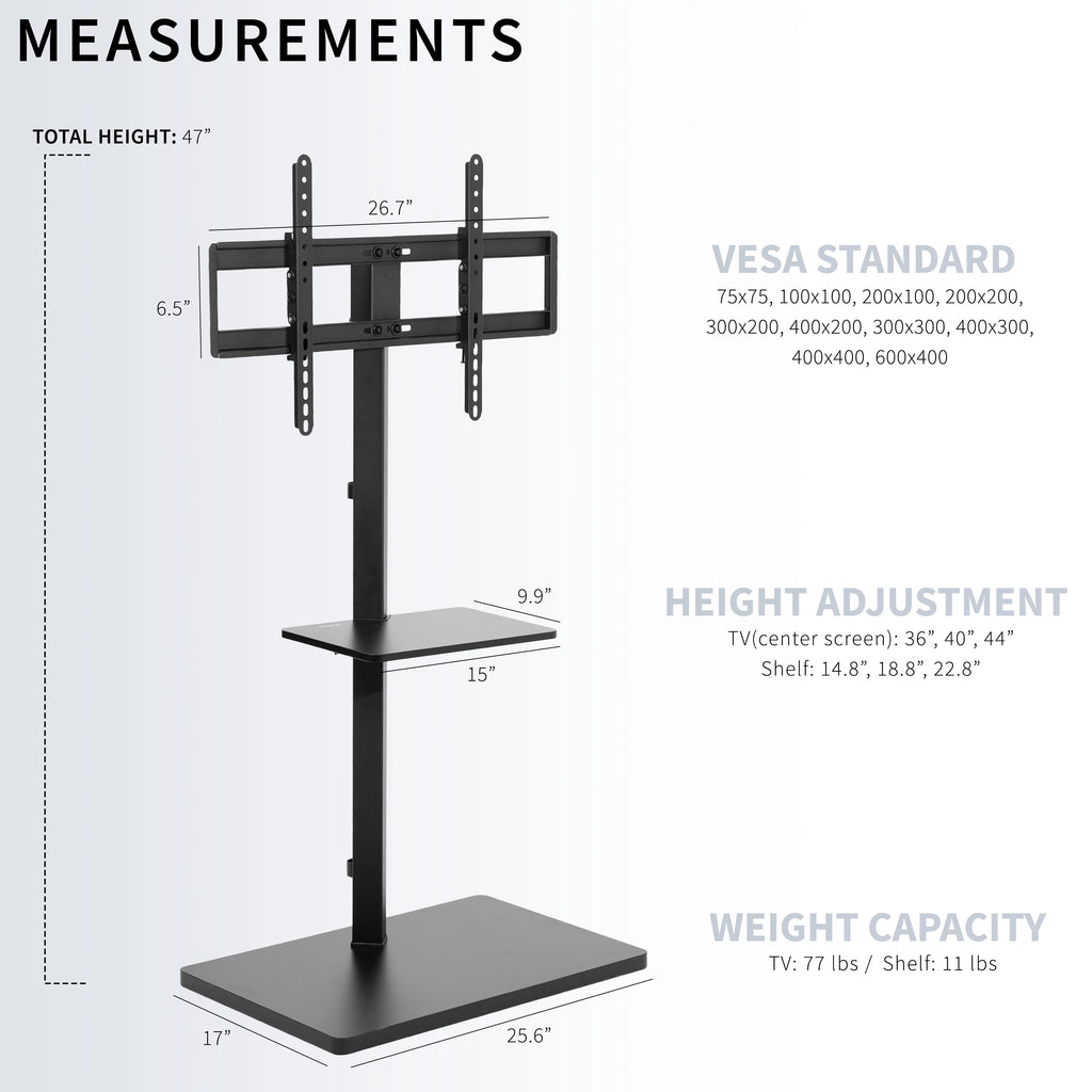 Height Adjustable TV Floor Stand J794341