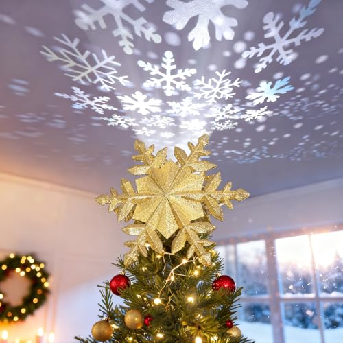 Christmas Tree Topper Lighted Silver Snowflake G28786