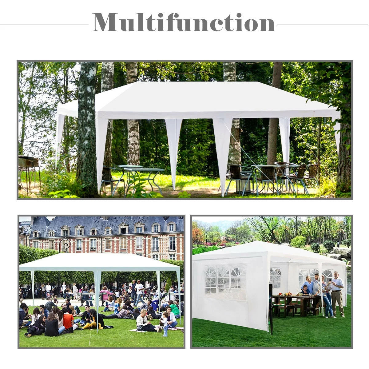 10'x20' Canopy Tent with 4 Sidewalls and Carry Bag I115296