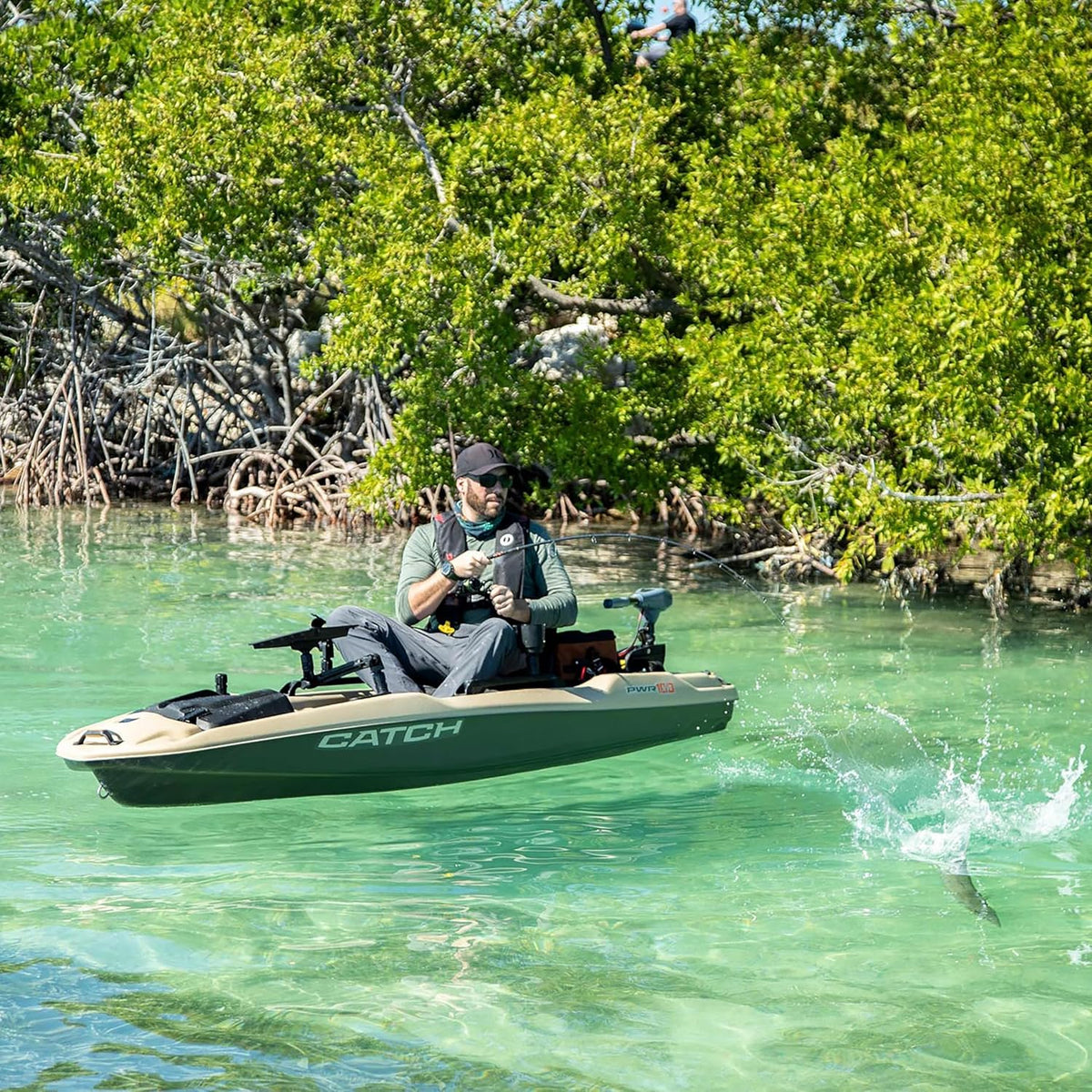 Sit-on-Top Fishing Kayak 10 ft Light Kaki V28047