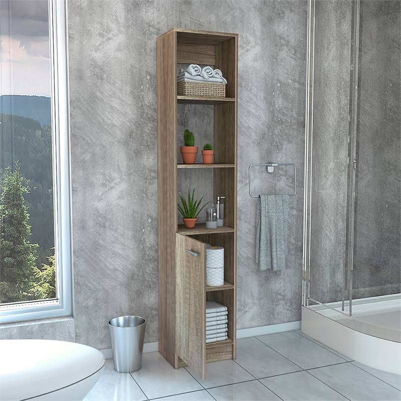 Linen Cabinet in Weathered Oak T302150