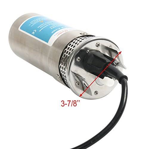 24V Stainless Shell Submersible 3.2GPM Deep Well Water DC Pump W936527