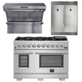 48 Inch Gas Range, Wall Mount Range Hood, Refrigerator B2275