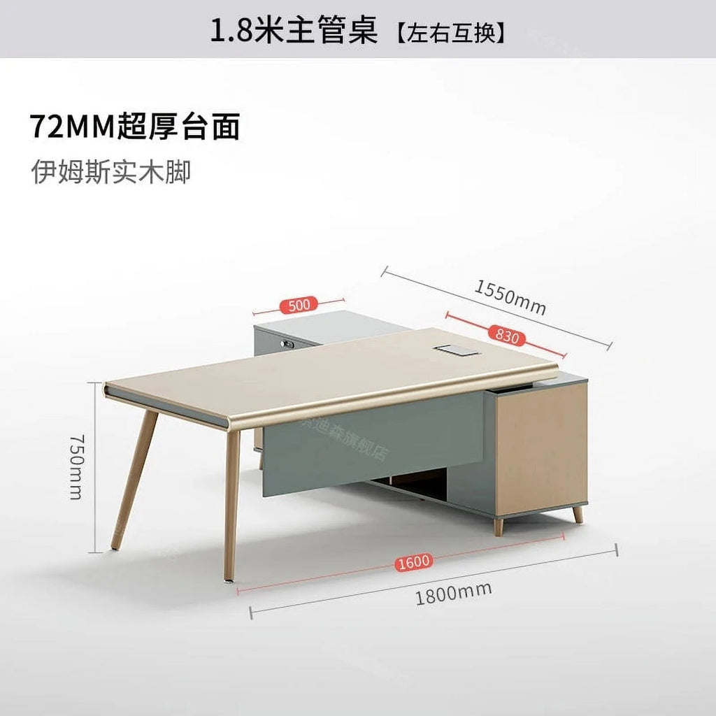 Minimalist Modern Standing Desk with Drawers D430
