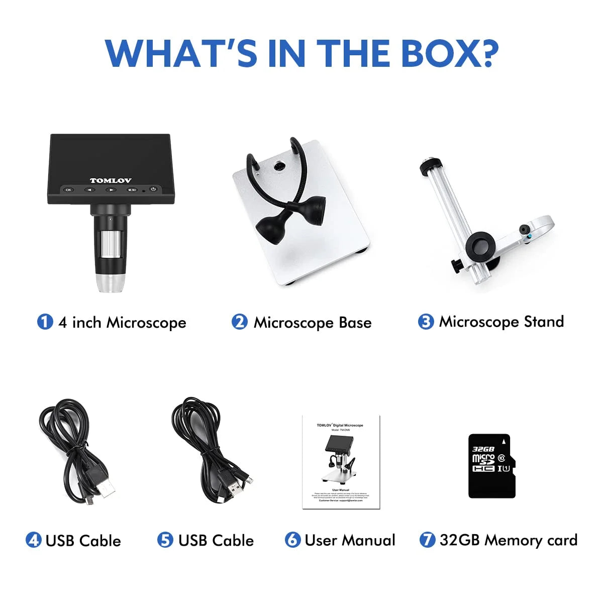 4.3" USB Digital Microscope with 10 LED Lights Q119