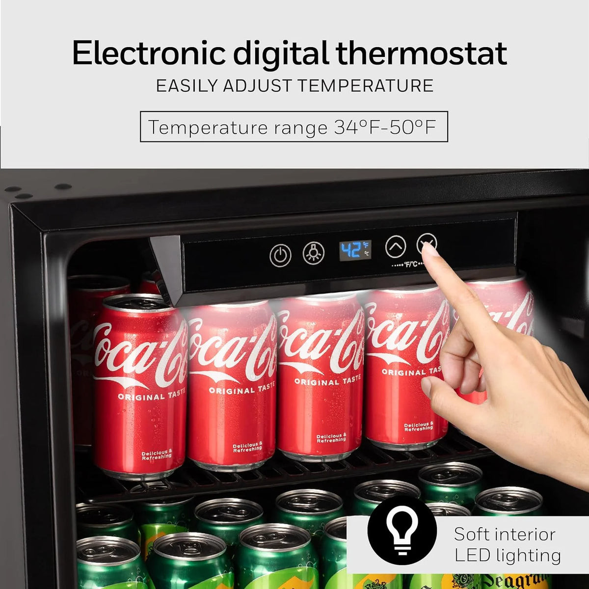 48 Can Mini Fridge with Glass Door A7543