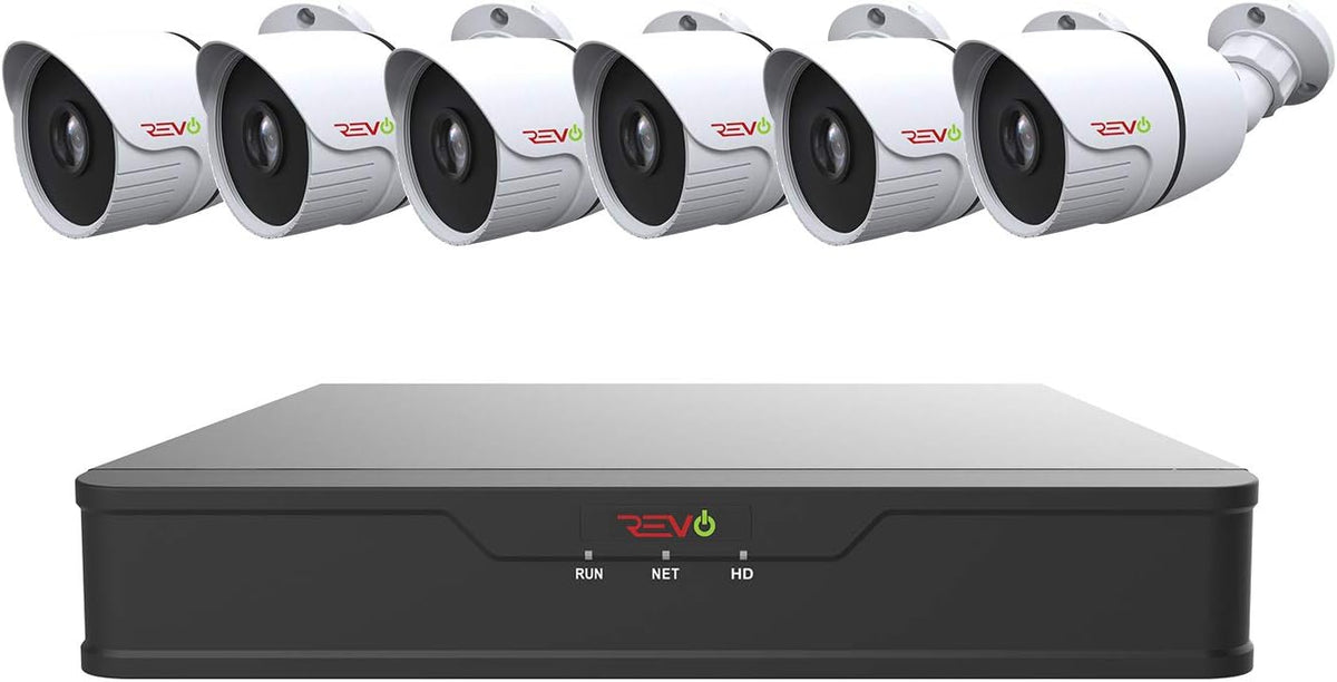 8Ch 2TB HDD DVR Video Security System with 6 x 1080p IR Bullet Cameras R3976