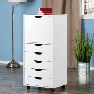 White 5-Drawer Vertical Filing Cabinet E831
