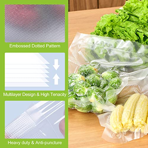 Vacuum Sealer Bags, 6 Pack 11" x 20' and 8" x 20' BPA Free U805260