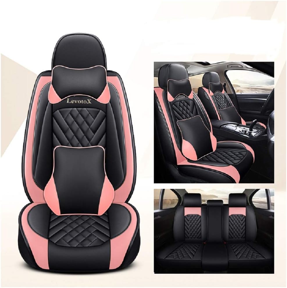 Red Car Seat Covers 5 Seats Full Set B3165