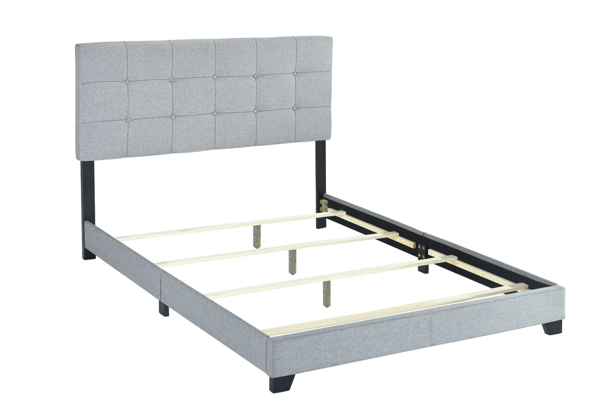 Gray Upholstered Panel Bed Full Size Q743