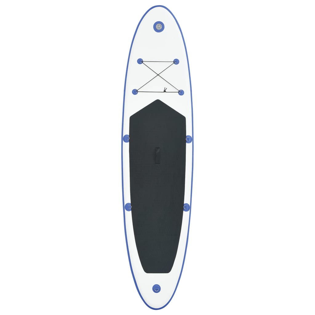 Blue and White Inflatable Paddleboard Set W221