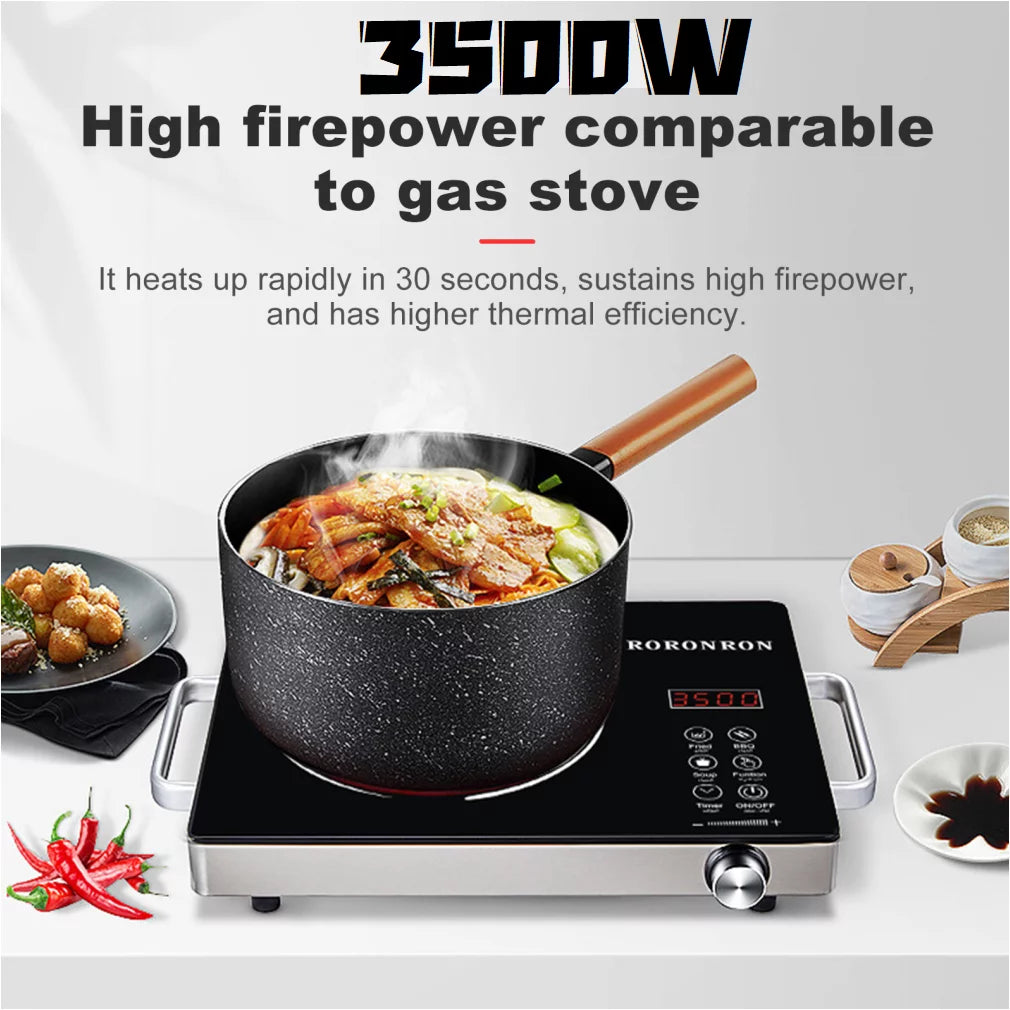Electric Hot Plate Infrared Induction Cooktop 3500W Ceramic Glass Z972