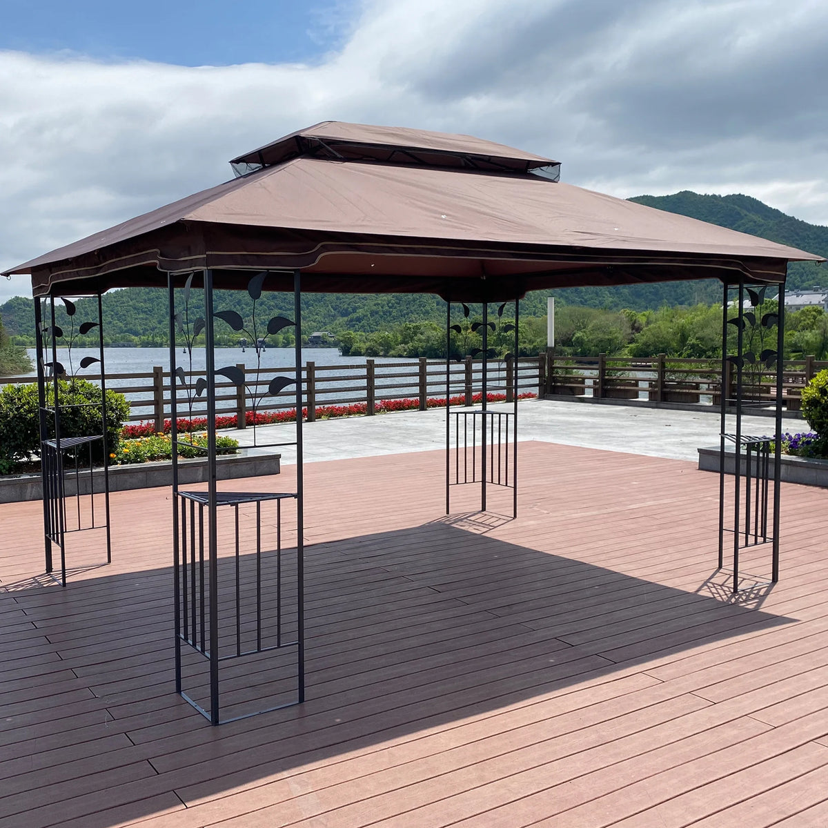 13x10 Ventilated Double Roof Canopy Tent with Detachable Mesh O1439