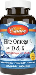 Omega-3 Plus D & K Lemon 60 Softgels S9683
